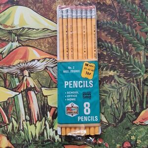 Vintage No 2 Pencils 8 Med. Degree PMA S.S. Kresge Co. Bright Tone USA Wallace